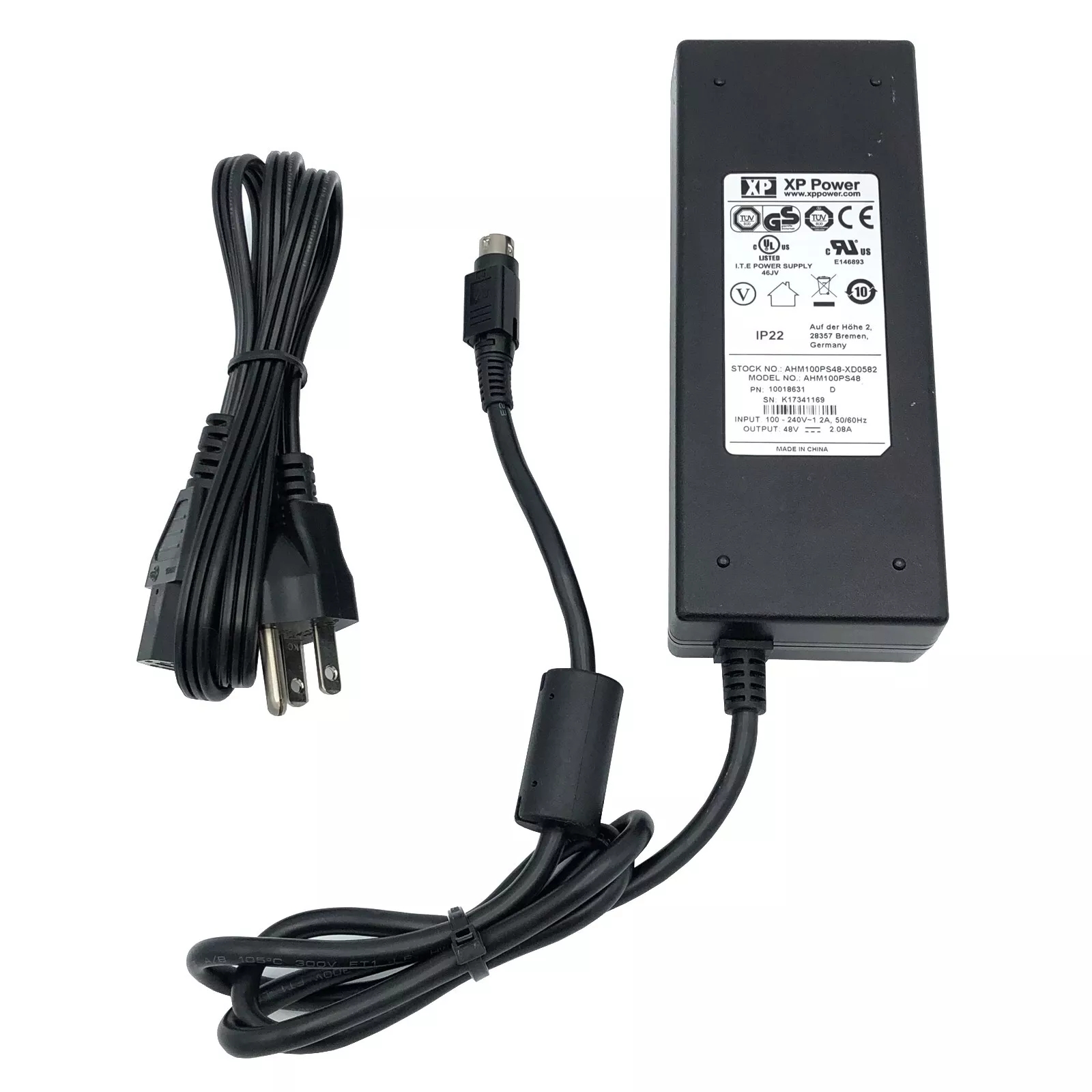 *Brand NEW*Genuine XP Power AHM100PS48 48V 2.08A 15W AC Adapter Power Supply - Click Image to Close